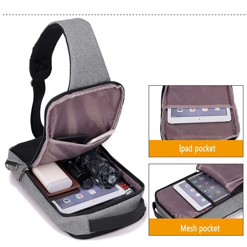 USB charging chest bag