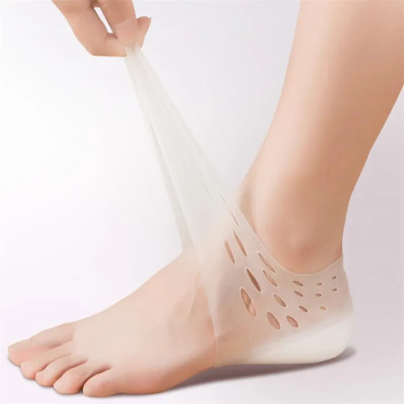 Invisible Height Increase Silicone Socks Gel Heel Pads Orthopedic Arch Support Heel Cushion Soles Insole Foot Massage Unisex